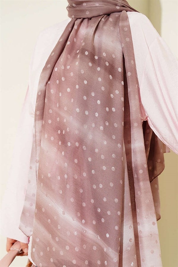 Polka Dot Gradient Shawl Latte