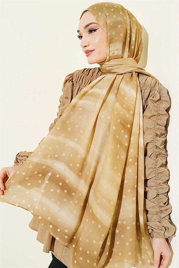 Polka Dot Gradient Shawl Chickpea