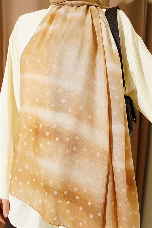 Polka Dot Gradient Shawl Champagne