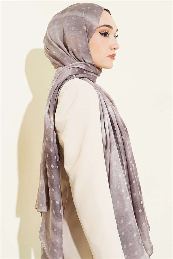 Polka Dot Gradient Scarf, Mink