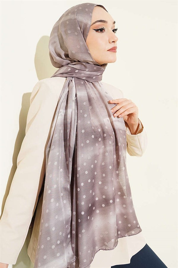 Polka Dot Gradient Scarf, Mink