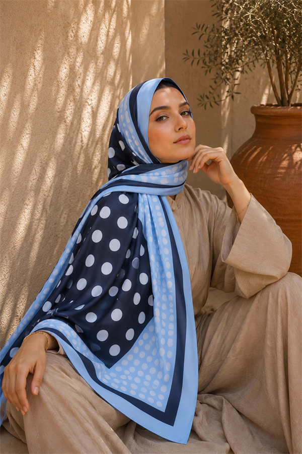 Polka Dot Scarf Series Baby Blue