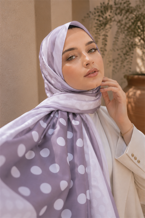 Polka Dot Scarf Series Beige
