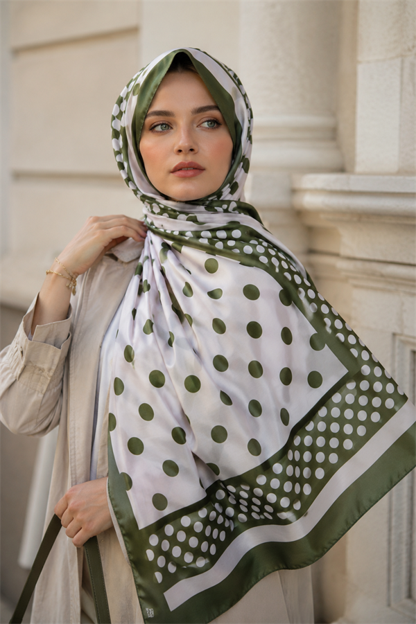 Polka Dot Scarf Series Khaki