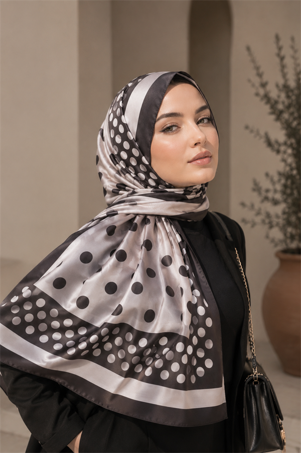 Polka Dot Scarf Series Coffee
