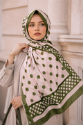Polka Dot Scarf Series Dark Khaki