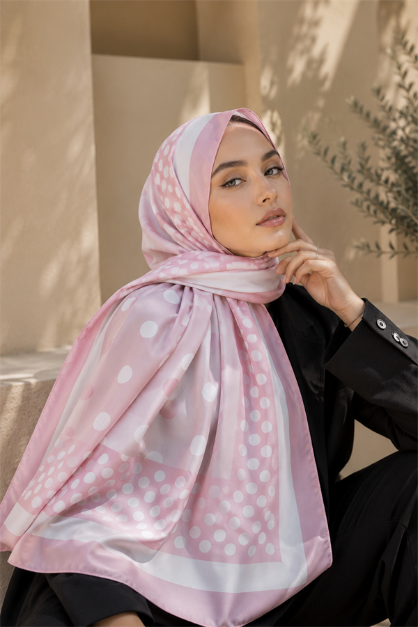 Polka Dot Scarf Series Pink