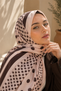 Polka Dot Scarf Series Powder