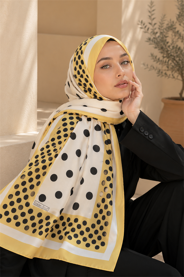 Polka Dot Scarf Series Yellow