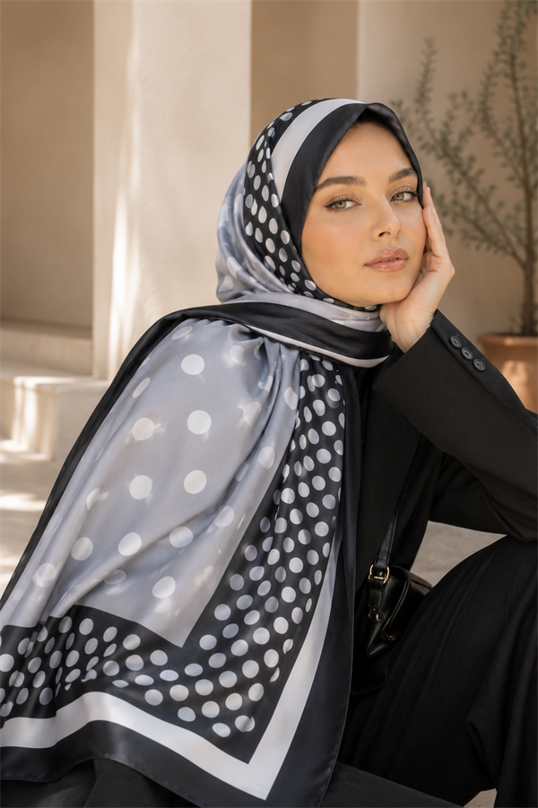 Polka Dot Scarf Series Black