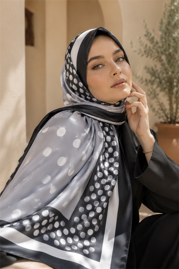 Polka Dot Scarf Series Black