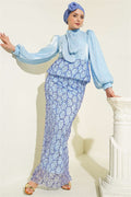Sequined Skirt Evening Dress 2 Piece Set, Blue