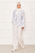 Tassel Detail Front Tie Kimono Indigo