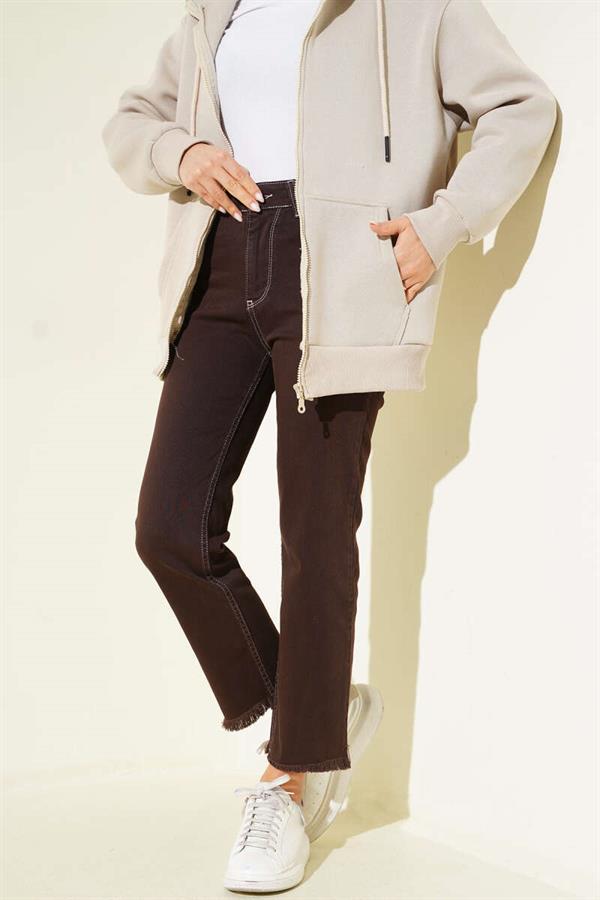 Tasseled Skinny Jeans, Brown