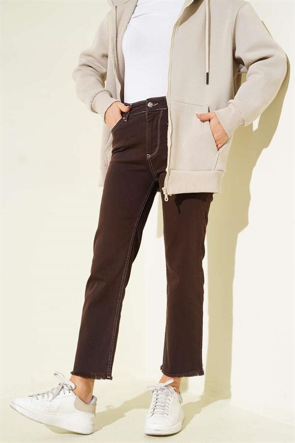 Tasseled Skinny Jeans, Brown