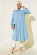Tassel Denim Tunic Denim Ice Blue