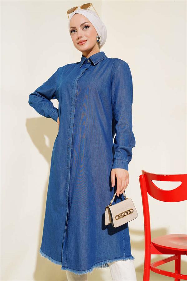 Tassel Denim Tunic Denim