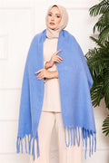Tasseled Shoulder Shawl Indigo