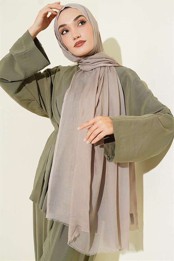 Rami Tencel Shawl Light Mink