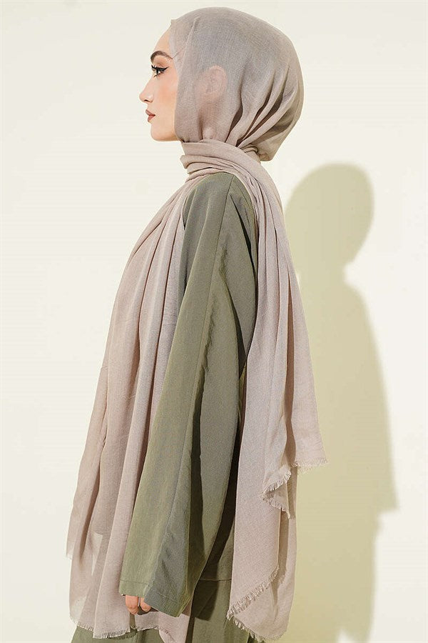Rami Tencel Shawl Light Mink