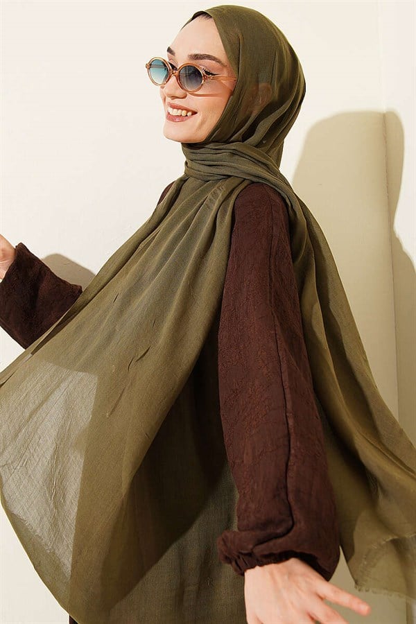 Rami Tencel Shawl Khaki