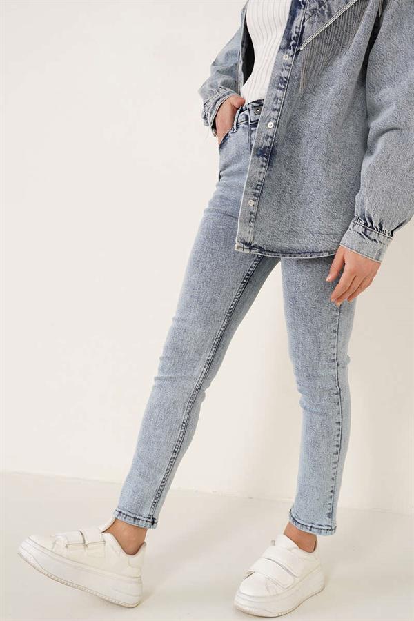 Regular Fit Lycra Trousers Snow Light