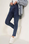 Regular Fit Lycra Trousers Snow Dark