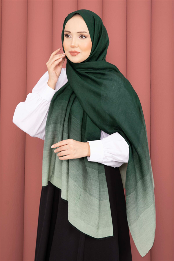 Gradient Modern Shawl Series Emerald