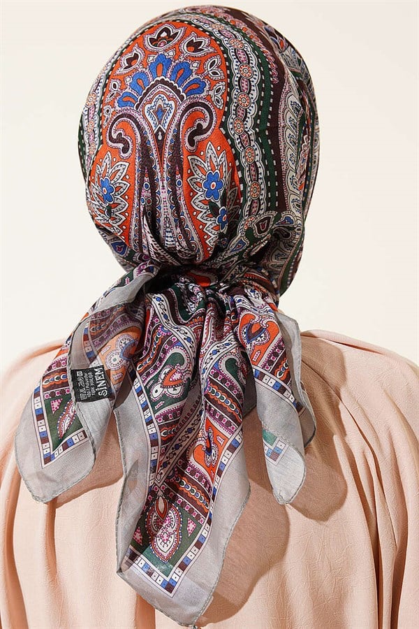 Retro Pattern Elegance Scarf, Aqua Green
