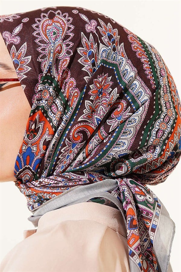 Retro Pattern Elegance Scarf, Aqua Green