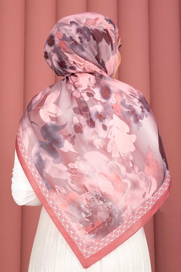 Romance Floral Pattern Scarf Series Rose Pink