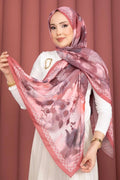 Romance Floral Pattern Scarf Series Rose Pink