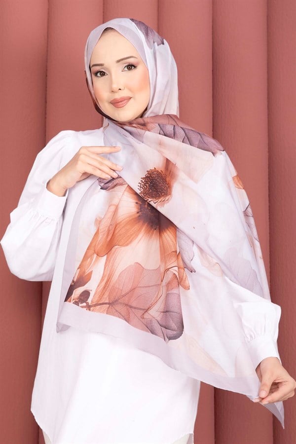 Rose Pattern Scarf Series Beige