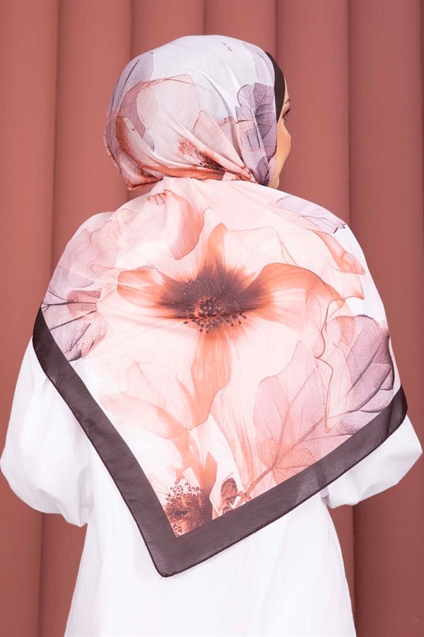 Rose Pattern Scarf Series Coffee