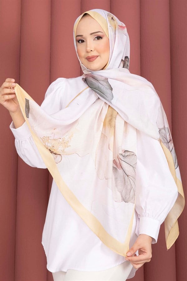 Rose Pattern Scarf Series Yellow