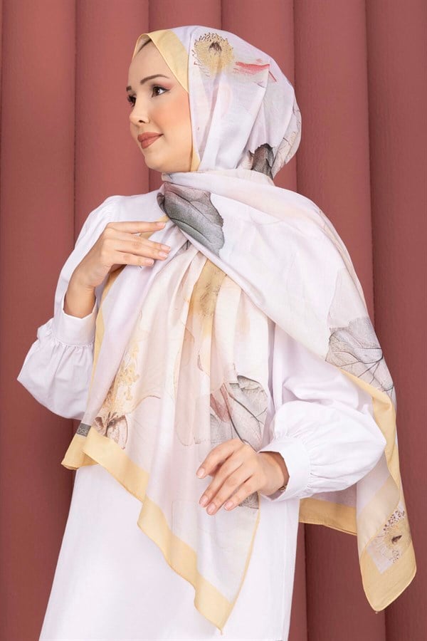 Rose Pattern Scarf Series Yellow