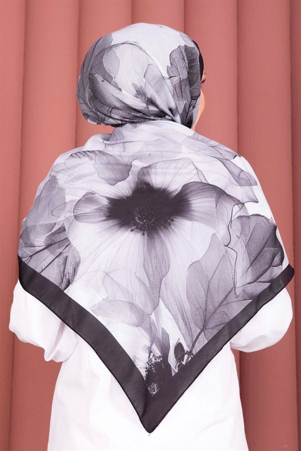 Rose Pattern Scarf Series Black
