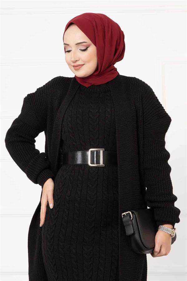 Braided Double Suit Black
