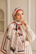 Sapphire Flower Pattern Scarf Series, Rose Pink