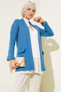 Shawl Collar Basic Jacket Indigo