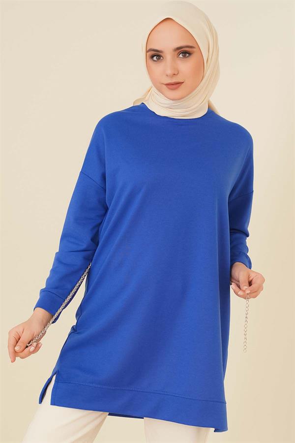 Casual Embroidered Tunic Saxe