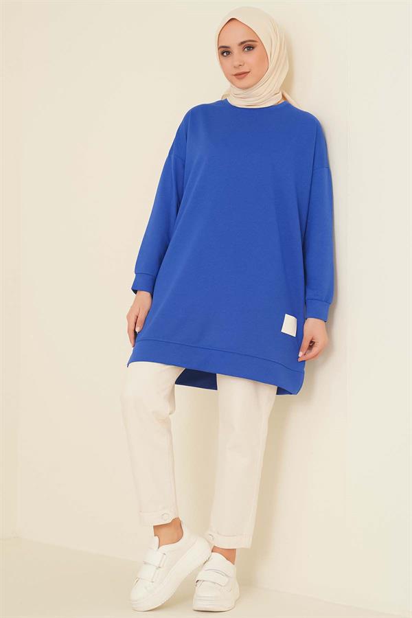Casual Embroidered Tunic Saxe