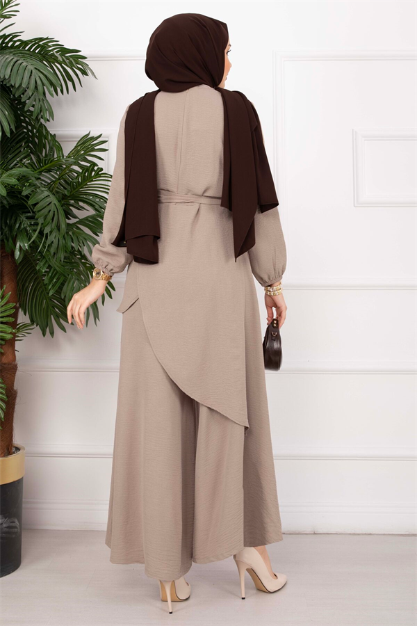 Loose Fit Aerobin Hijab 2 Piece Set Dark Mink