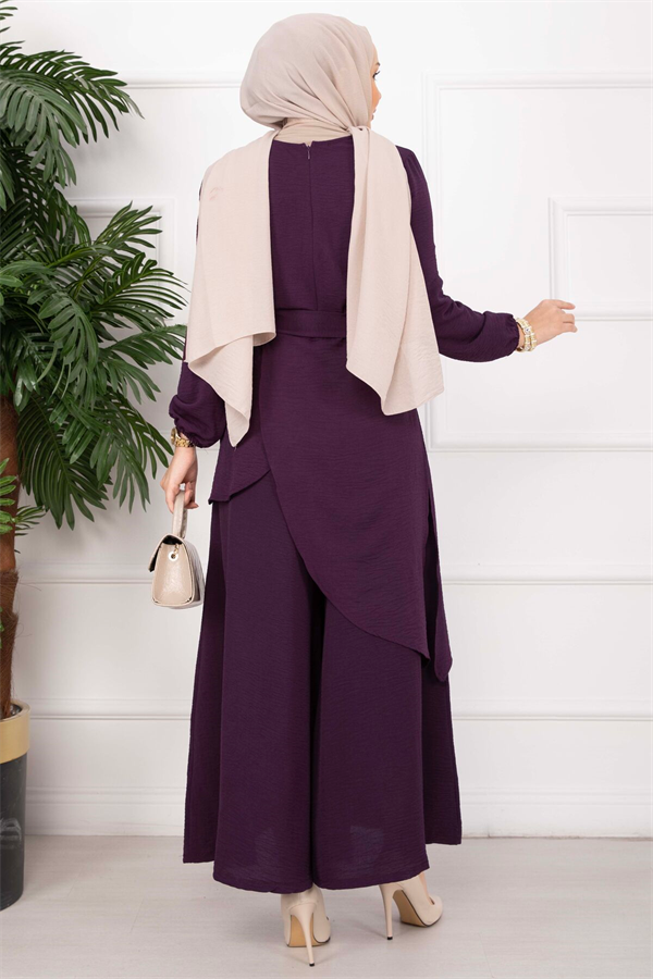 Loose Fit Aerobin Hijab 2 Piece Set in Purple