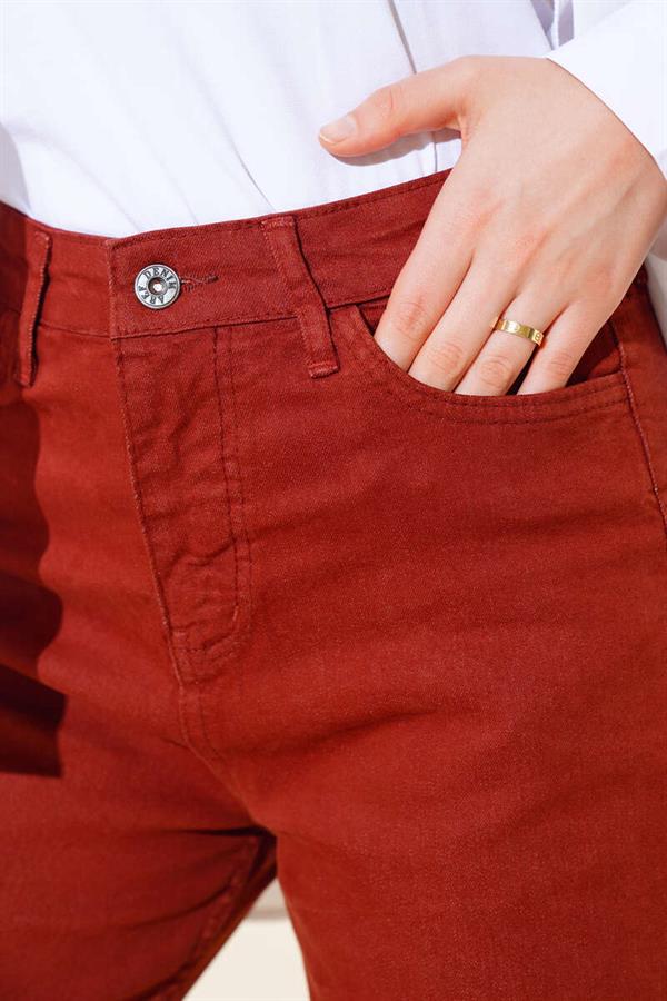  Casual Short Straight Trousers Tan