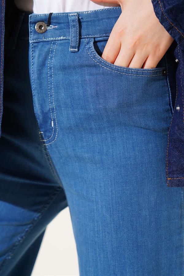 Casual Short Tassel Trousers Medium Blue
