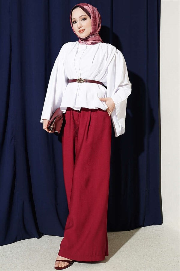 Loose-Sleeved Oversize Short Shirt White