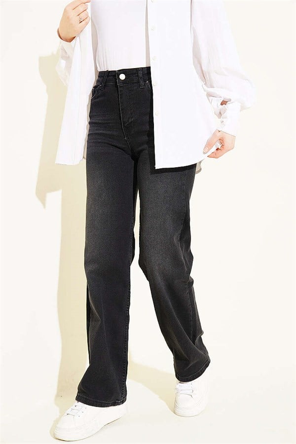Loose-fitting Lycra Denim Jeans, Smoke Grey