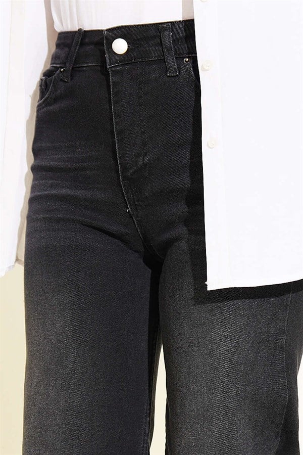 Loose-fitting Lycra Denim Jeans, Smoke Grey
