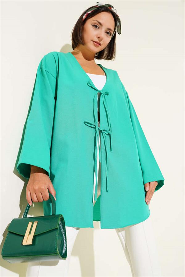 Casual Front Tie Kimono Benetton